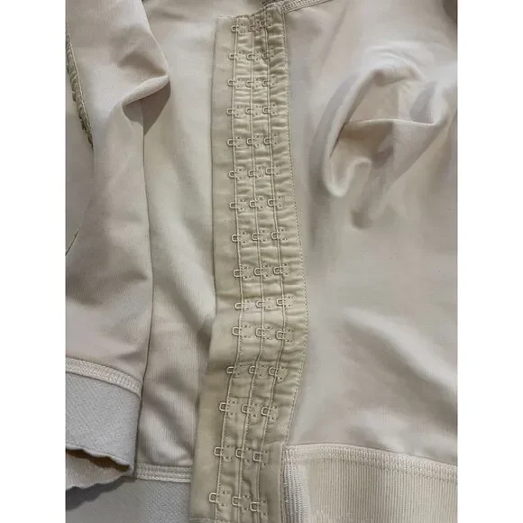 Marena Recovery Post Surgical Compression Beige Vest 3/4 Length Sleeve sz L - Picture 12 of 13